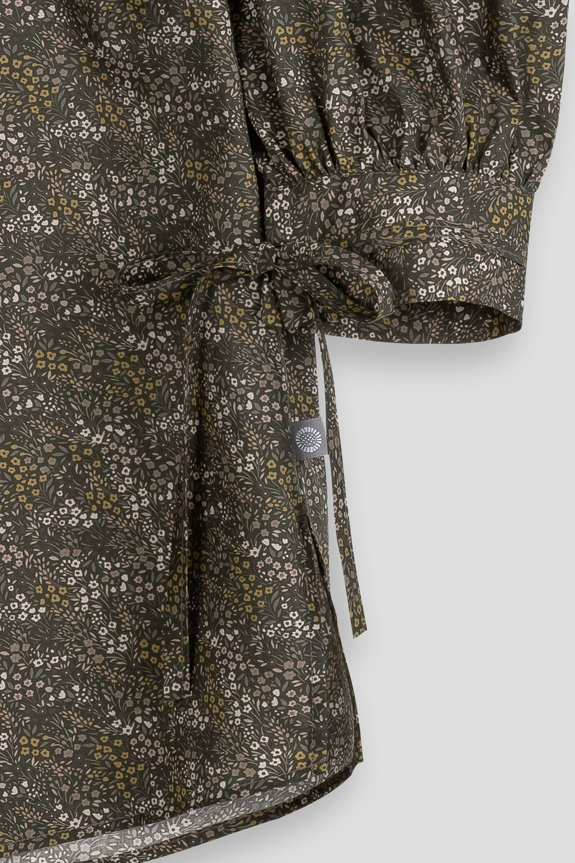 Bluse-Damen-Muster-gruen-braun-Tula