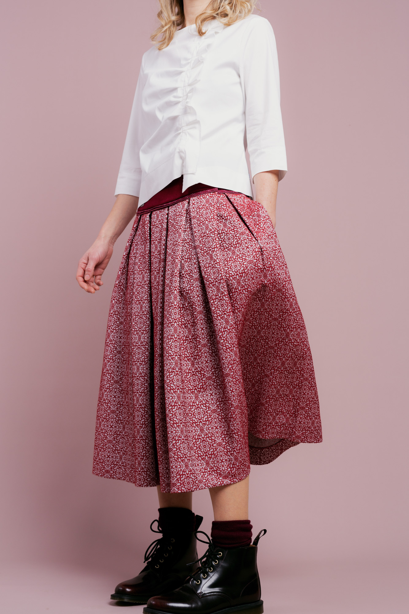 Bluse-Damen-Rueschen-weiss-Lara