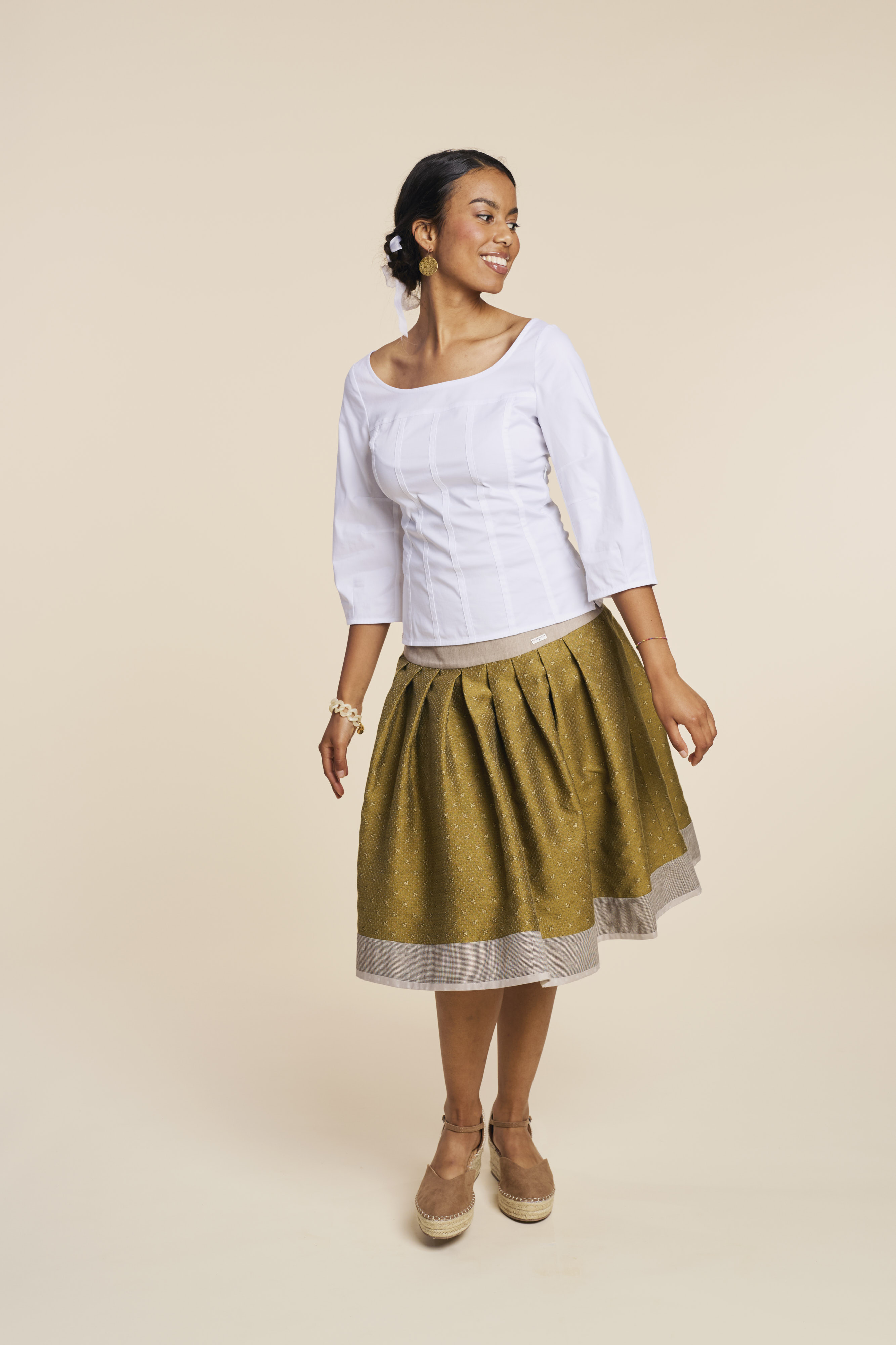 Trachtenrock-sendgelb-Heigras