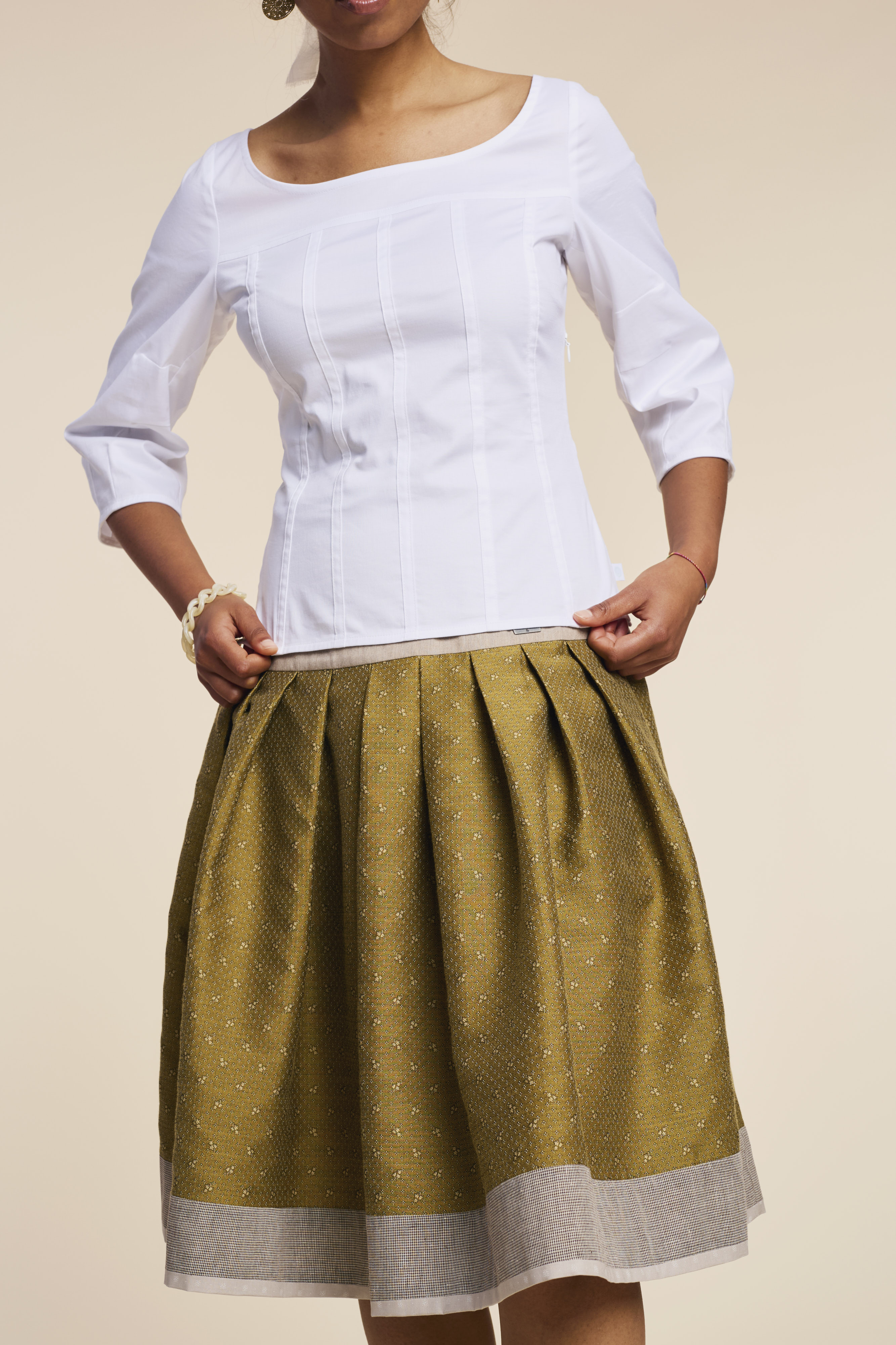 Trachtenrock-sendgelb-Heigras