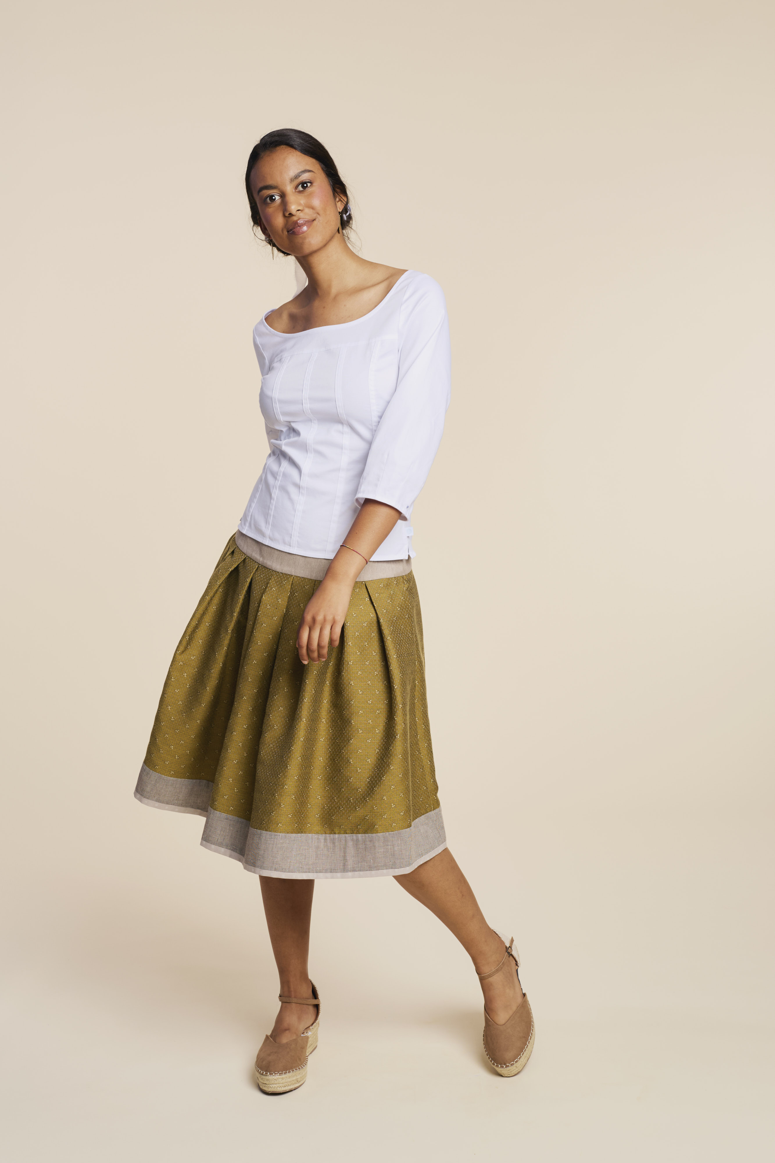 Trachtenrock-sendgelb-Heigras