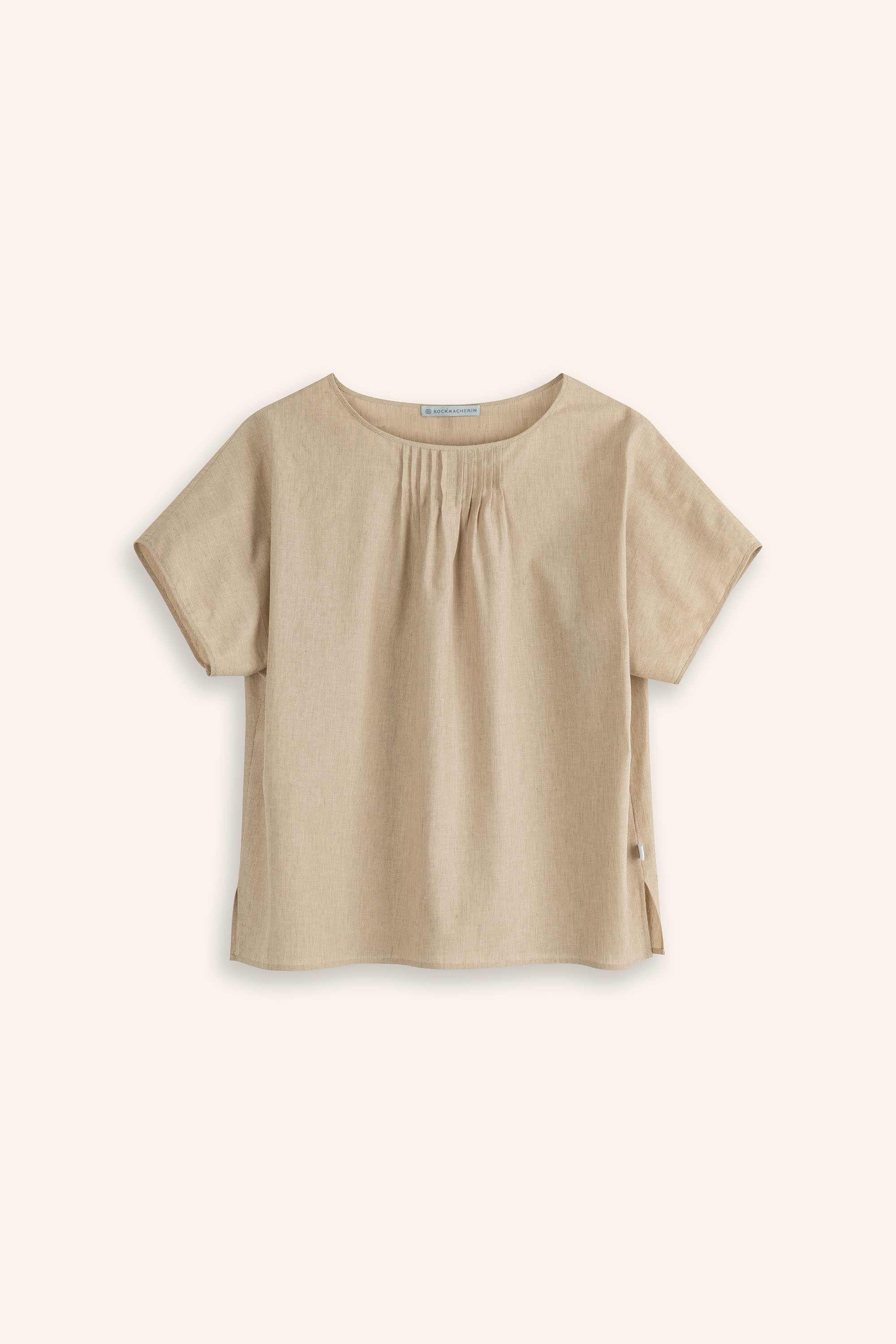 Bluse-Streifen-camelbeige-Olga