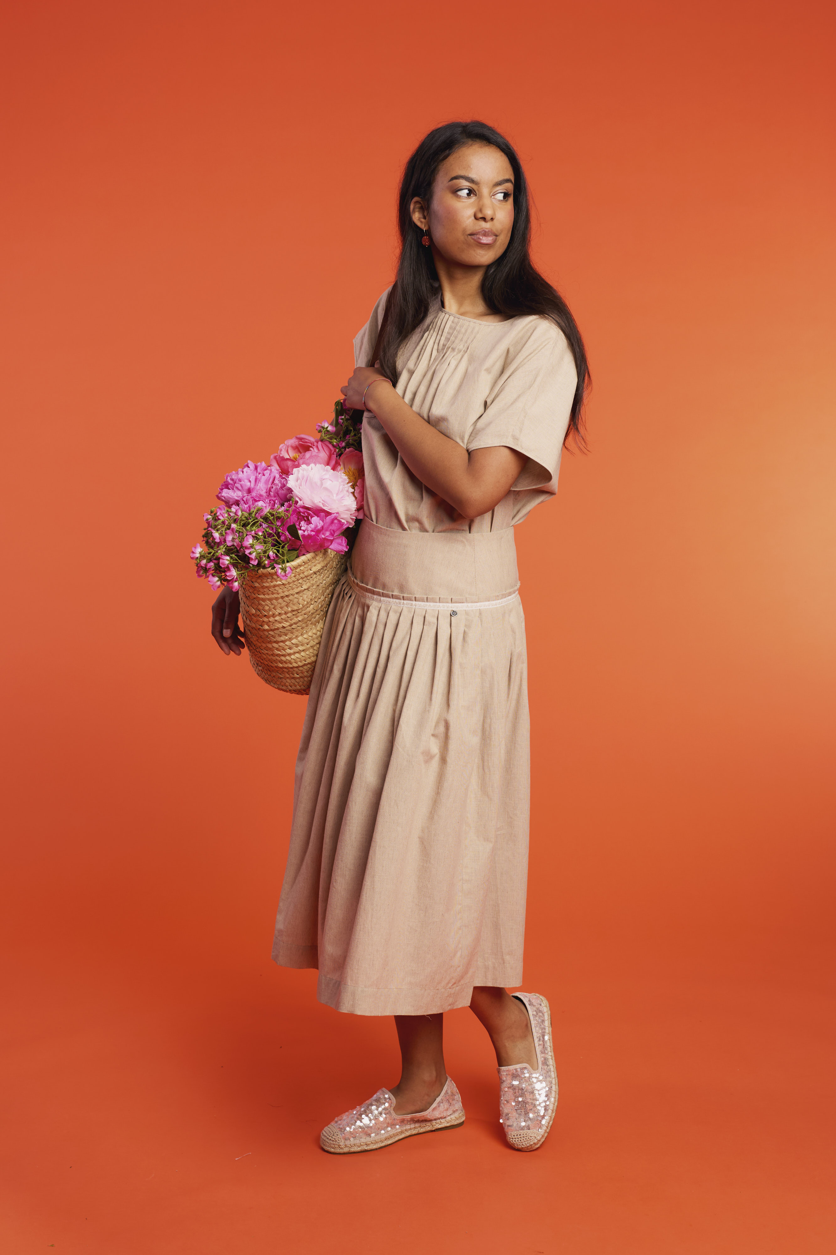 Bluse-Streifen-camelbeige-Olga