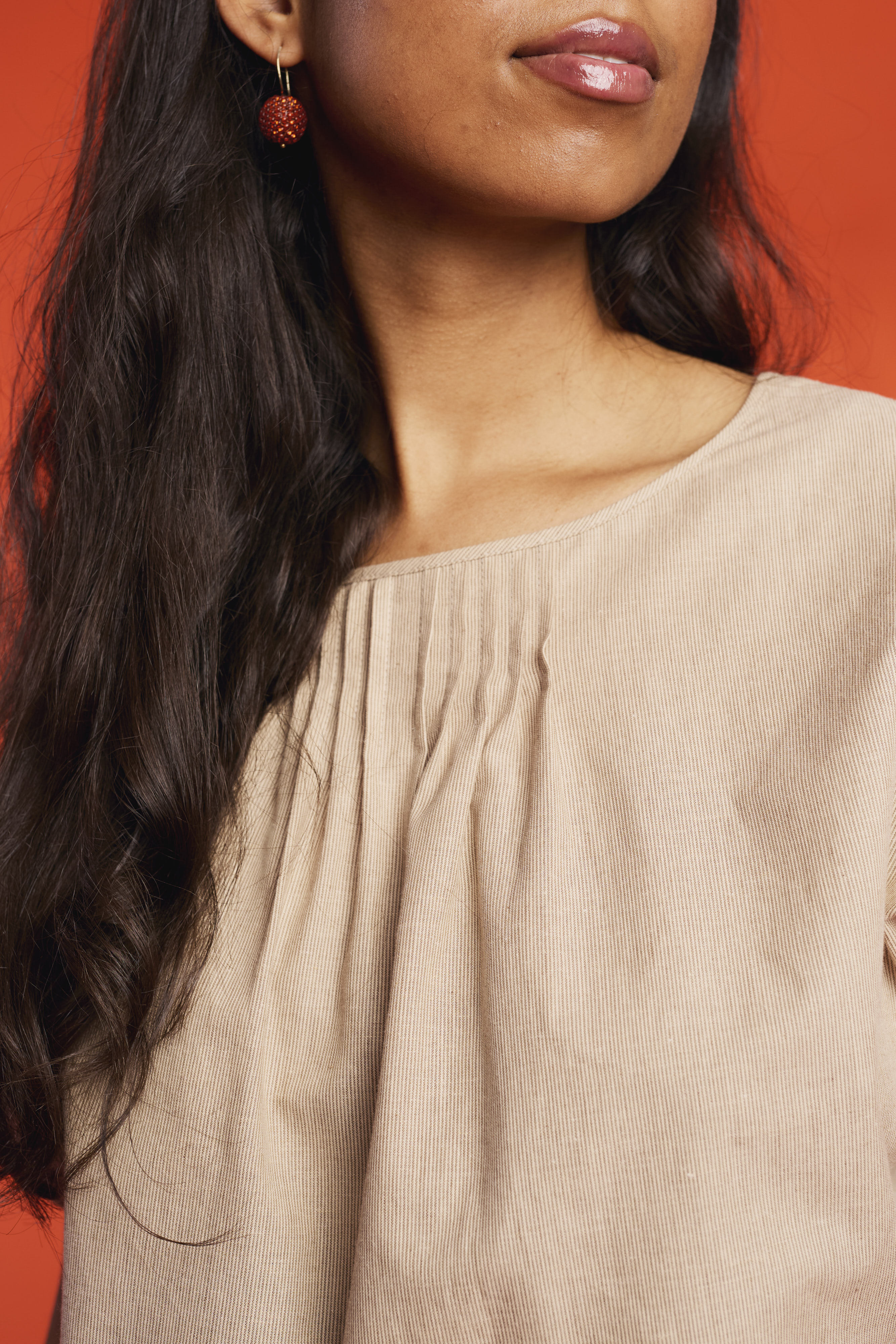 Bluse-Streifen-camelbeige-Olga