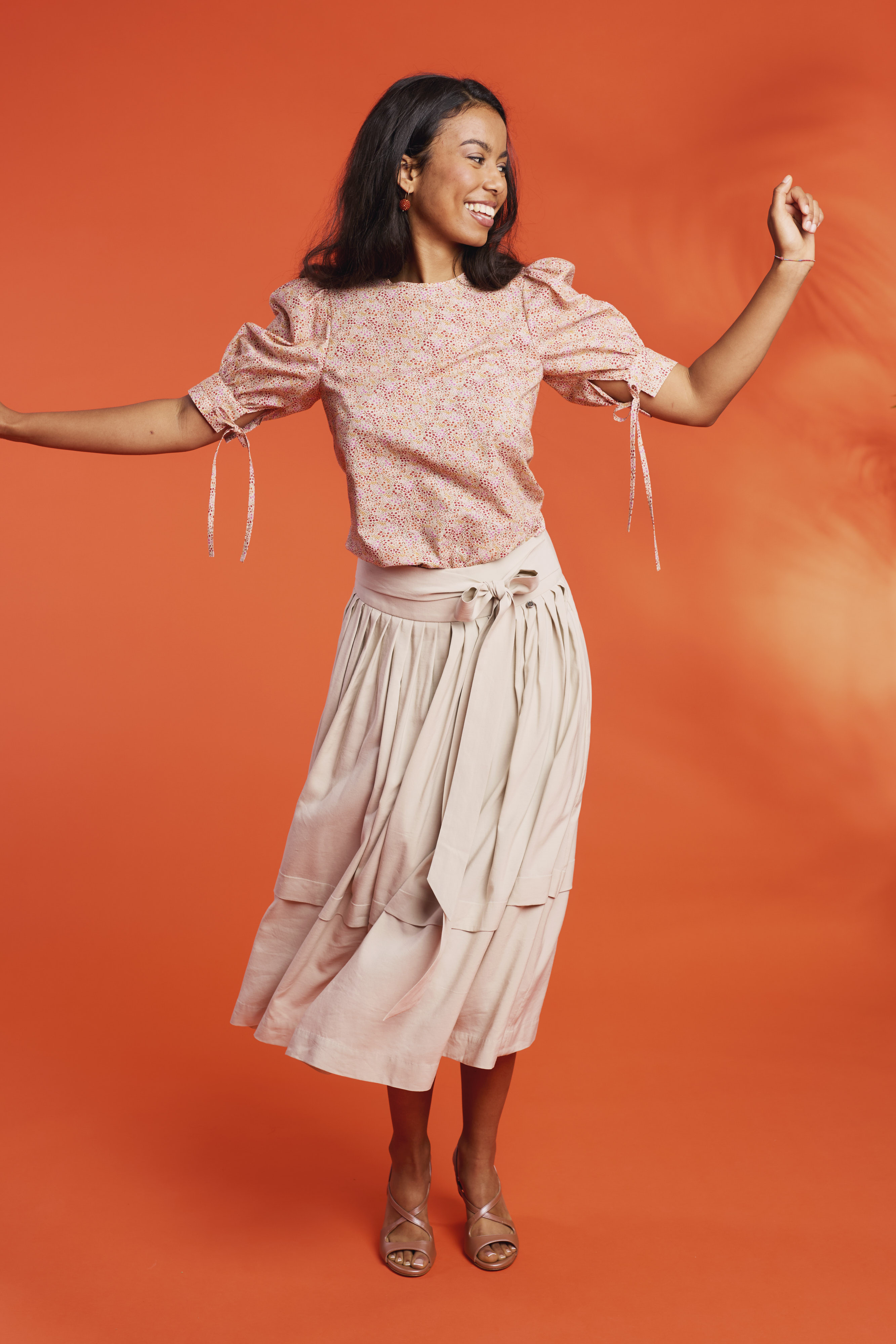 Bluse-Damen-Muster-rosarot-Tula