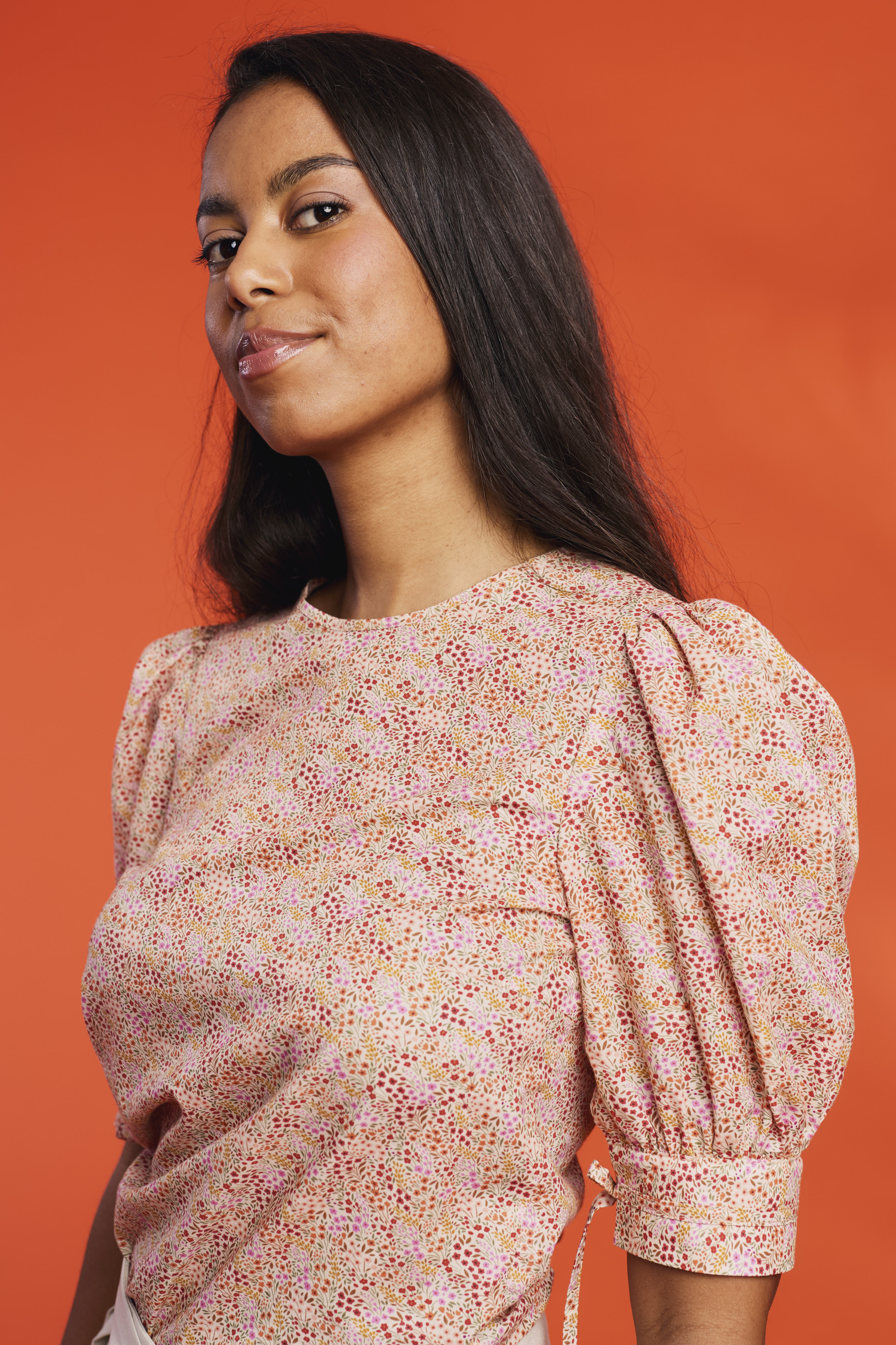 Bluse-Damen-Muster-rosarot-Tula