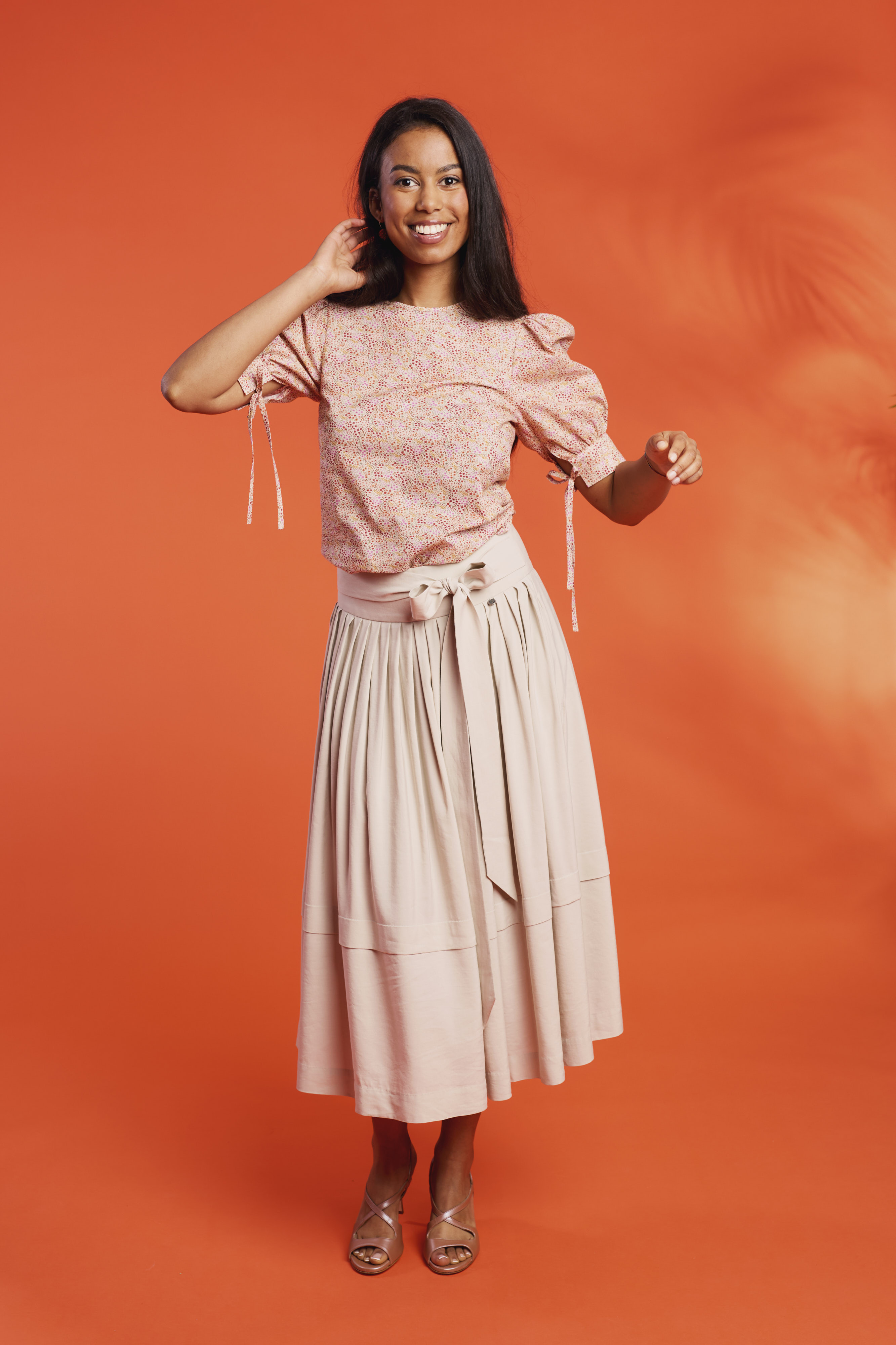 Bluse-Damen-Muster-rosarot-Tula