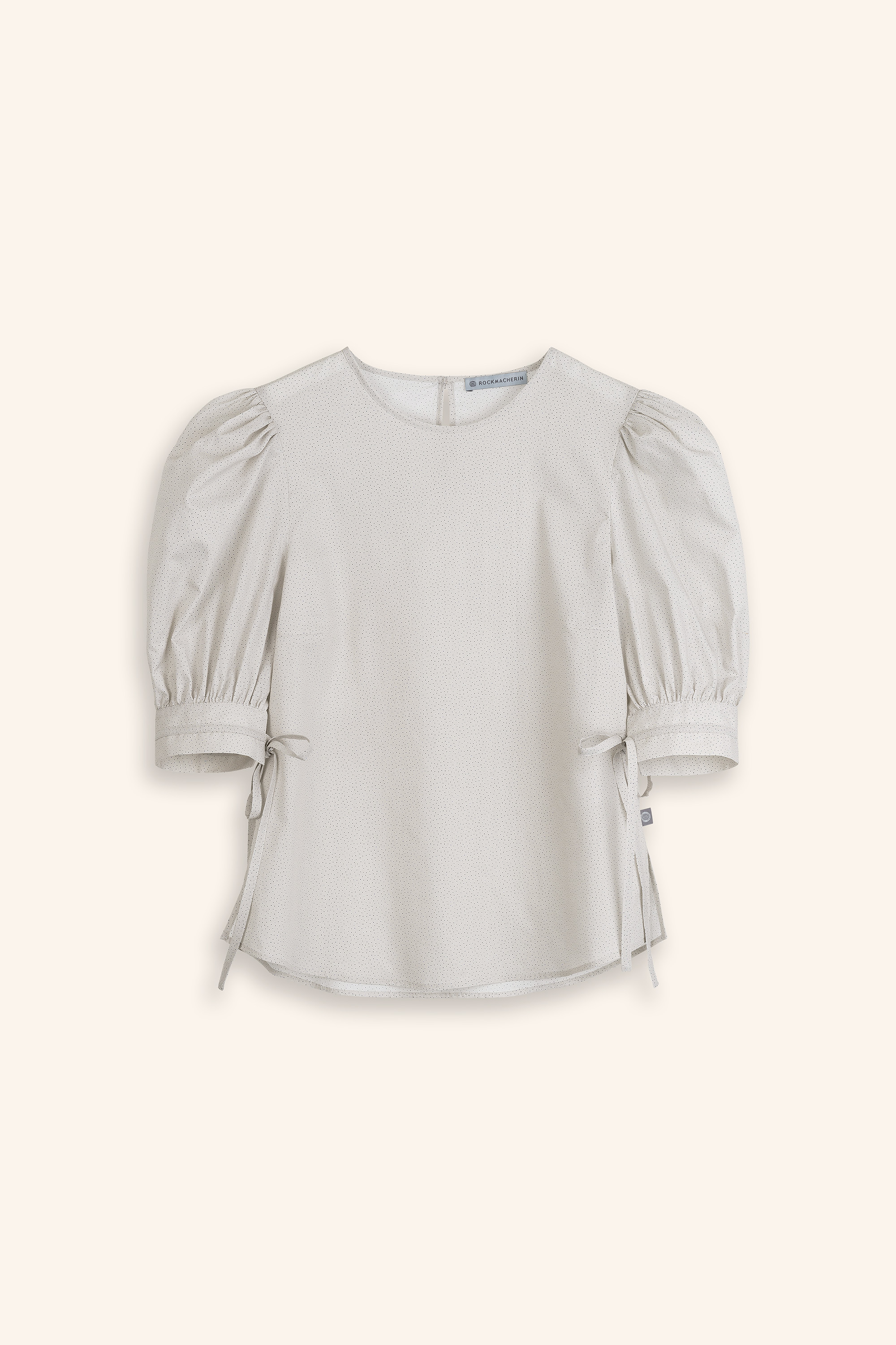 Bluse-Damen-Muster-beigegrau-Tula