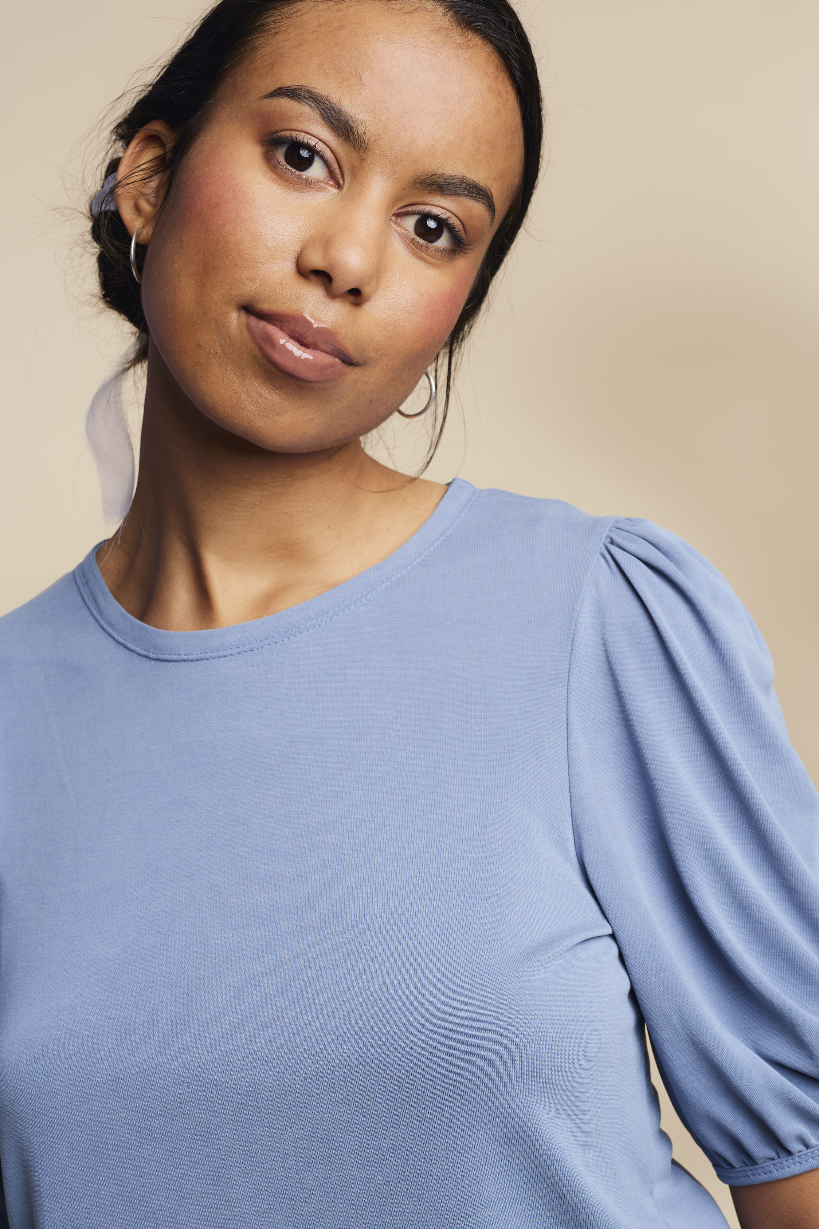 Shirt-Damen-Puffaemel-denimblau-Tabea