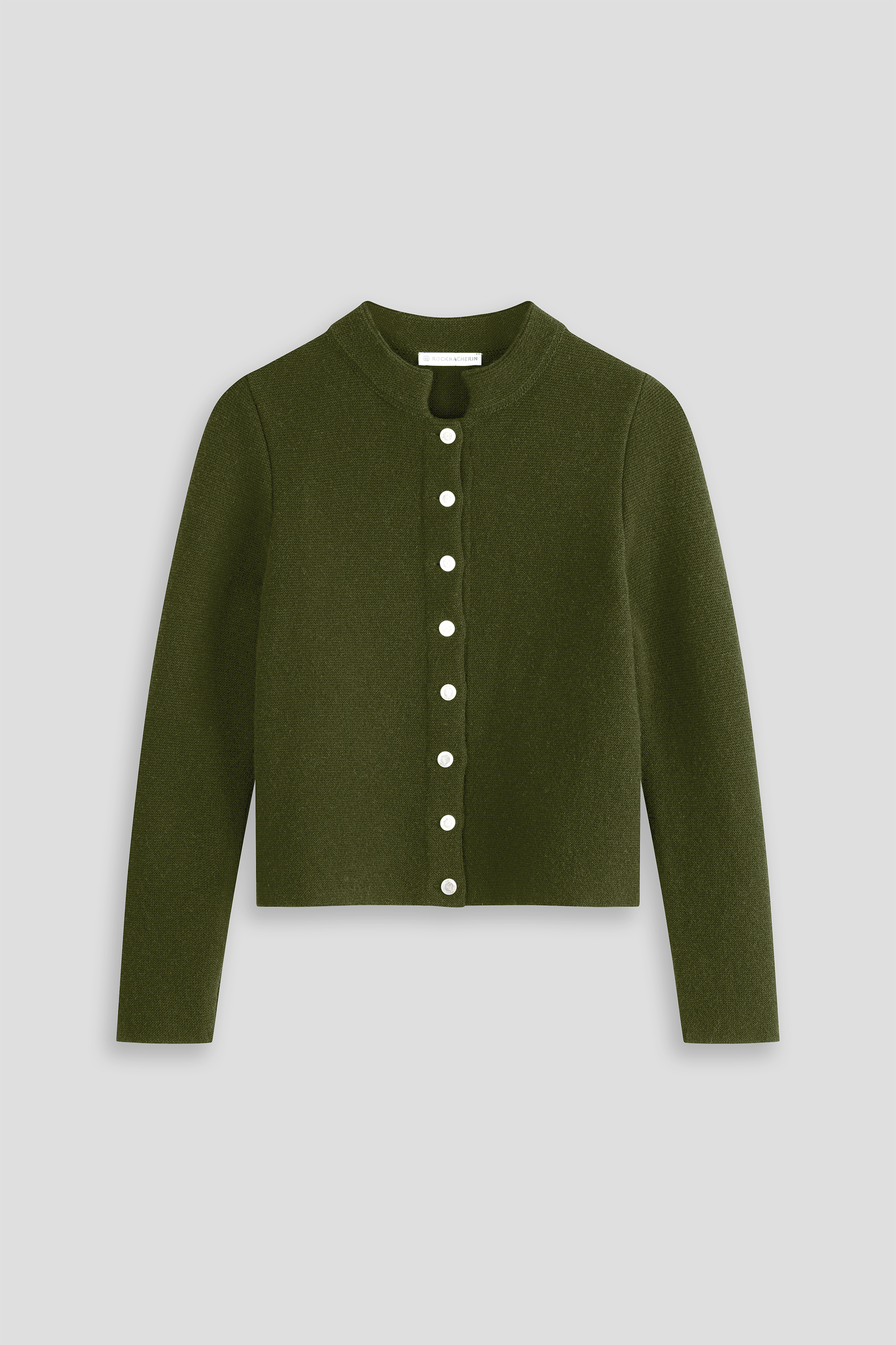 Trachtenjacke-Schurwollstrick-moosegruen-Florentine