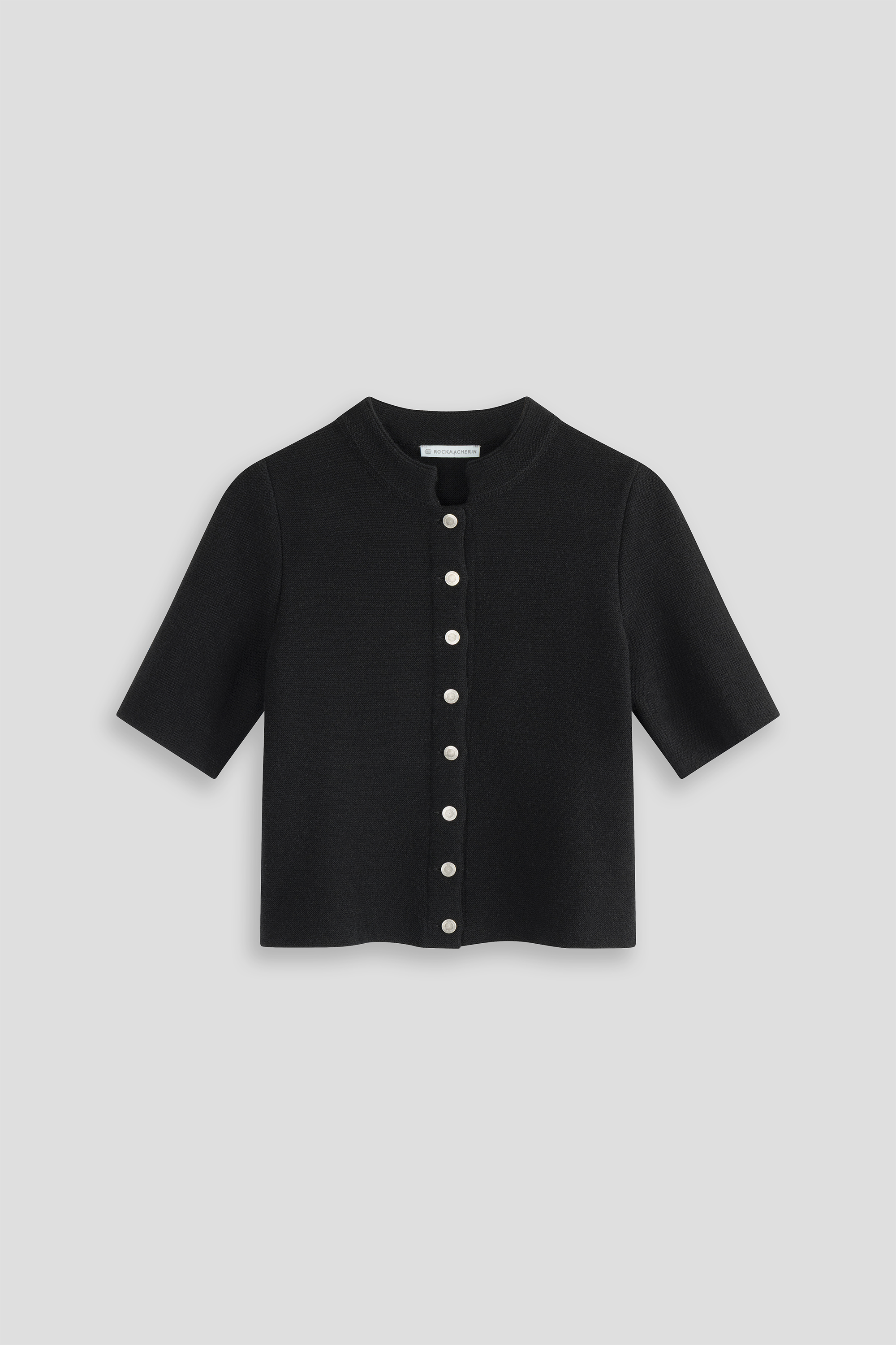 Trachtenjacke-halbarm-Schurwollstrick-schwarz-Tine