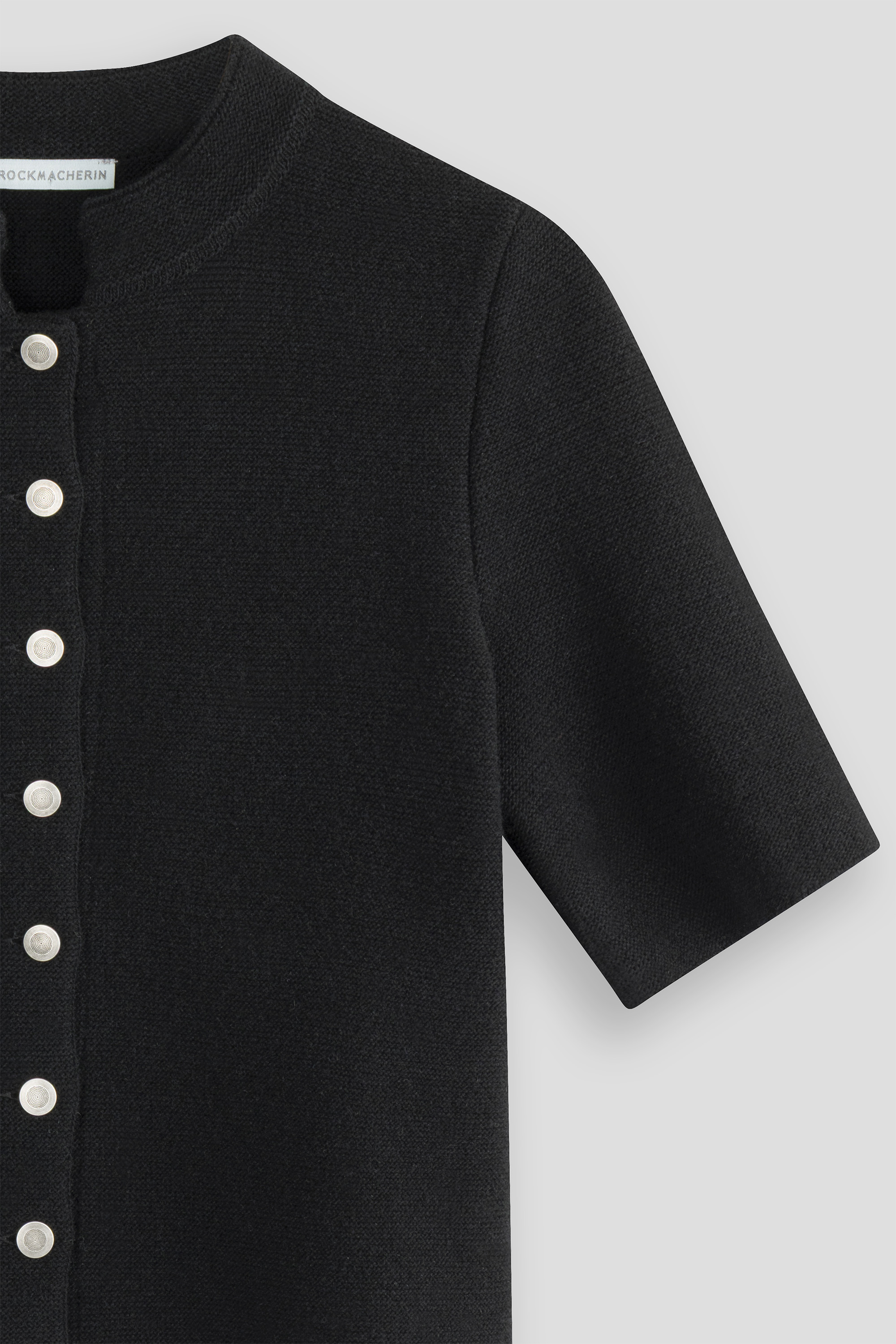 Trachtenjacke-halbarm-Schurwollstrick-schwarz-Tine