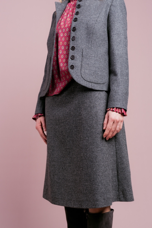 Trachtenjacke-Damen-Schurwolle-dunkelgrau-Kofel