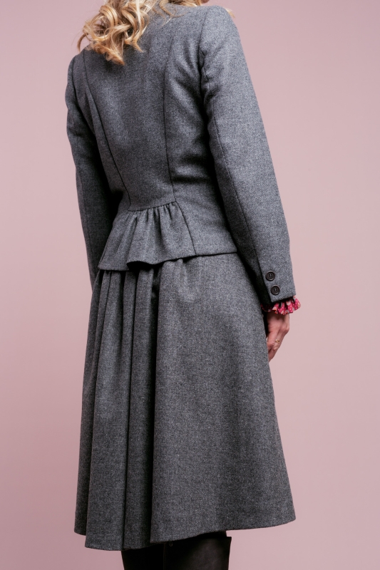 Trachtenjacke-Damen-Schurwolle-dunkelgrau-Kofel