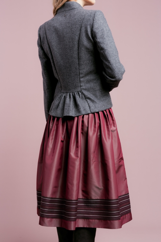 Trachtenjacke-Damen-Schurwolle-dunkelgrau-Kofel