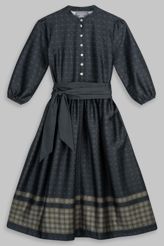 Vintage-Kleid-Muster-grau-Elena