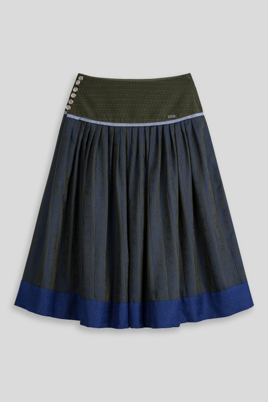 Trachtenrock-festlich-elegant-blau-oliv-Soascheenadog