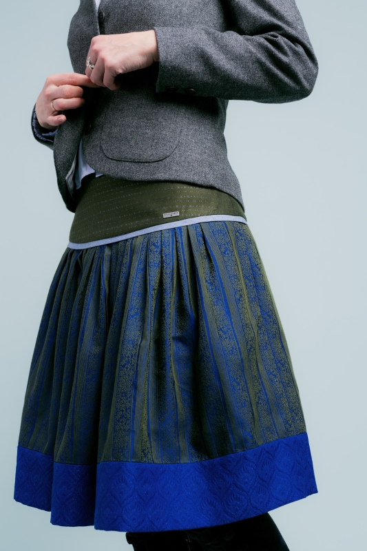 Trachtenrock-festlich-elegant-blau-oliv-Soascheenadog