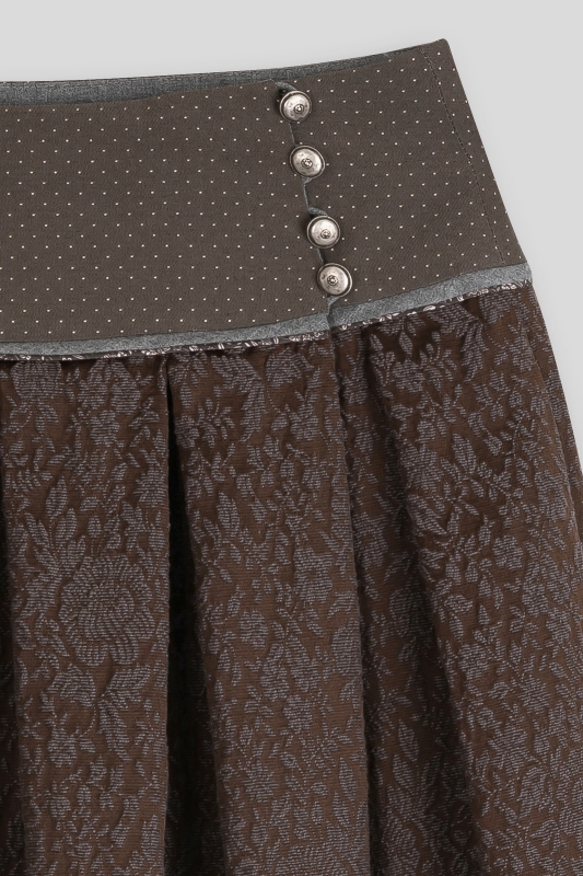 Trachtenrock-lang-elegant-festlich-dunkelbraun-Luschtig