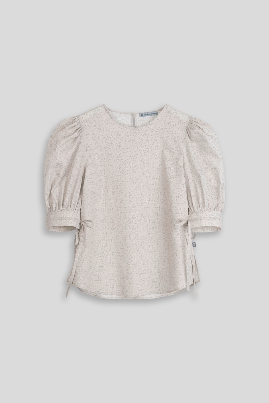 Bluse-Damen-Muster-beige-Tula