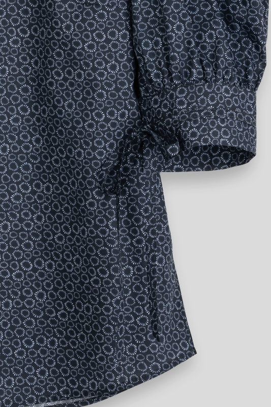 Bluse-Damen-Muster-dunkelblau-Tula