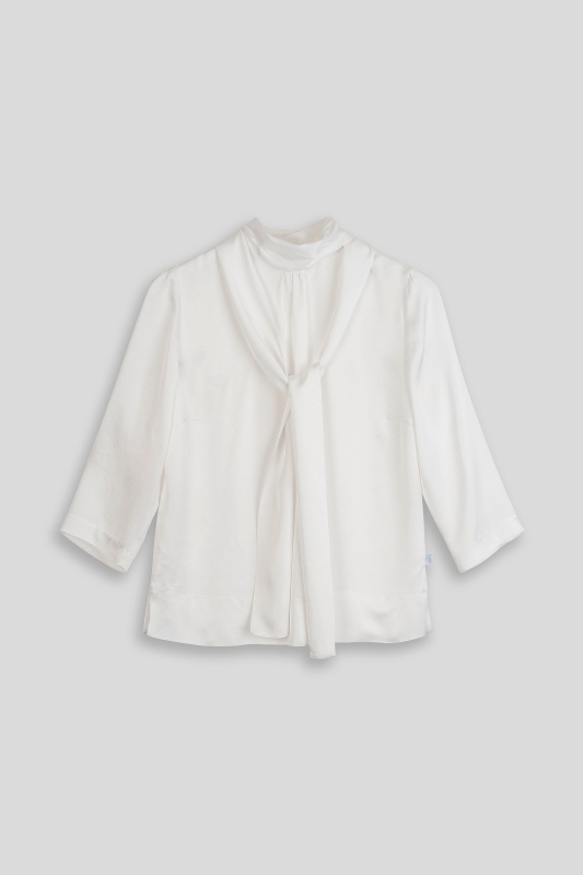 Bluse-Damen-Satin-Schluppe-weiss-Antonia