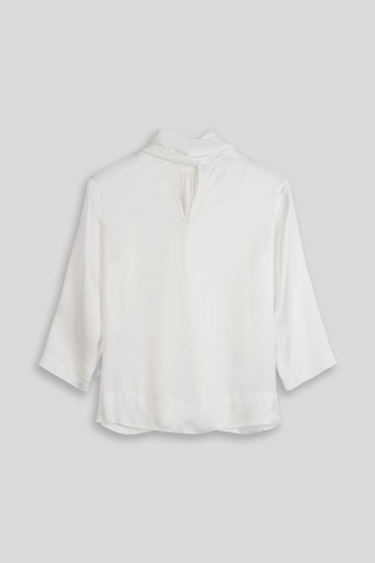 Bluse-Damen-Satin-Schluppe-weiss-Antonia