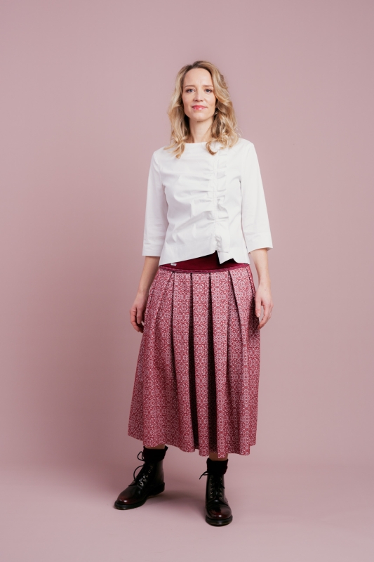 Bluse-Damen-Rueschen-weiss-Lara