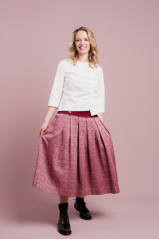 Bluse-Damen-Rueschen-weiss-Lara