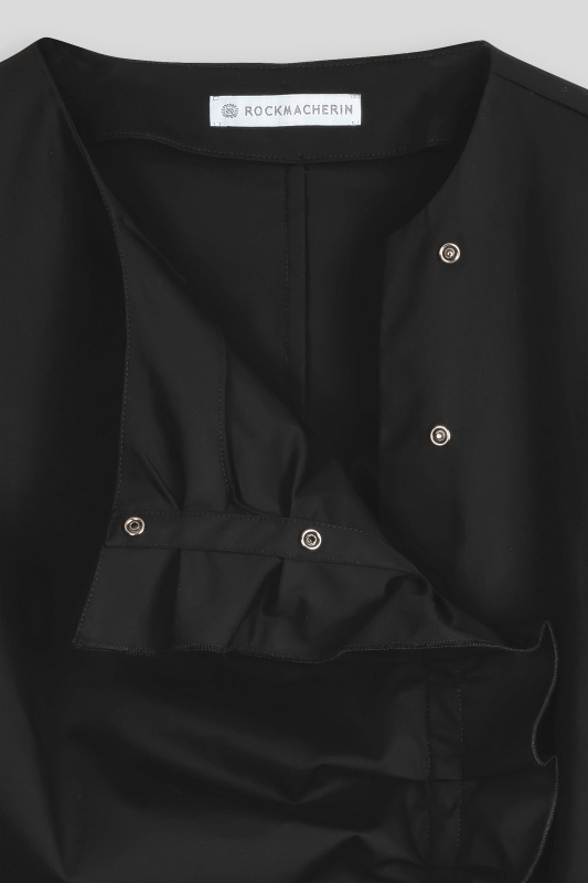 Bluse-Damen-Rueschen-schwarz-Lara