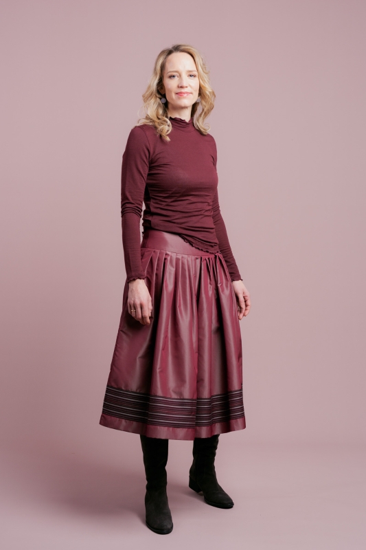 Shirt-ladies-cashmere-fine-knit-dark-red-Michaela