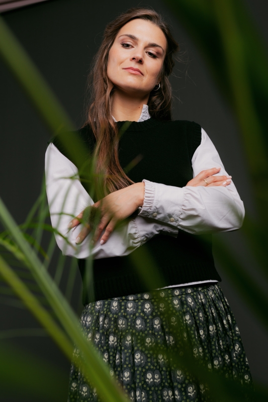 Trachten-Strick-Pullunder-schwarz-Marlene