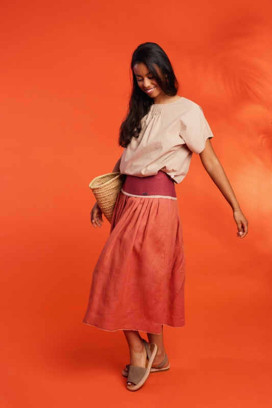 Trachtenrock-terracottarot-Sonnabrand