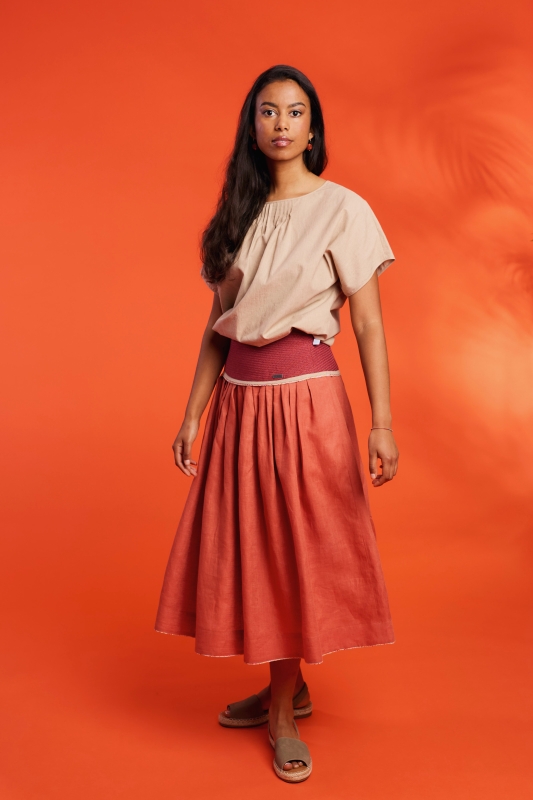 Trachtenrock-terracottarot-Sonnabrand