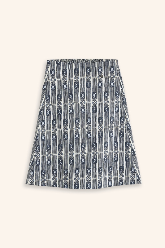 Trachtenrock-Muster-blau-Riedsee