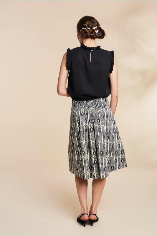 Trachtenrock-Muster-schwarz-Riedsee