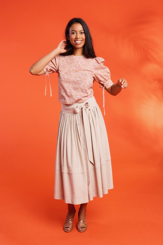 Trachtenrock-Leinen-beigegrau-Kirchsee