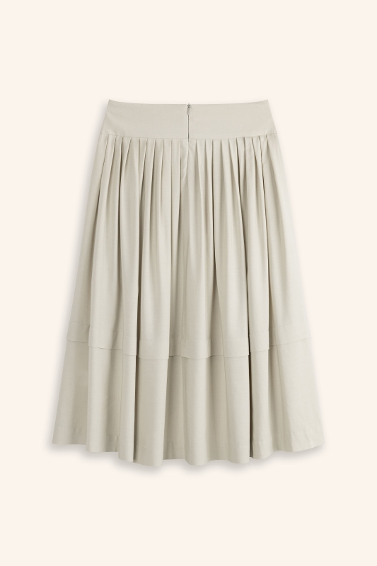 Trachtenrock-Leinen-beigegrau-Kirchsee