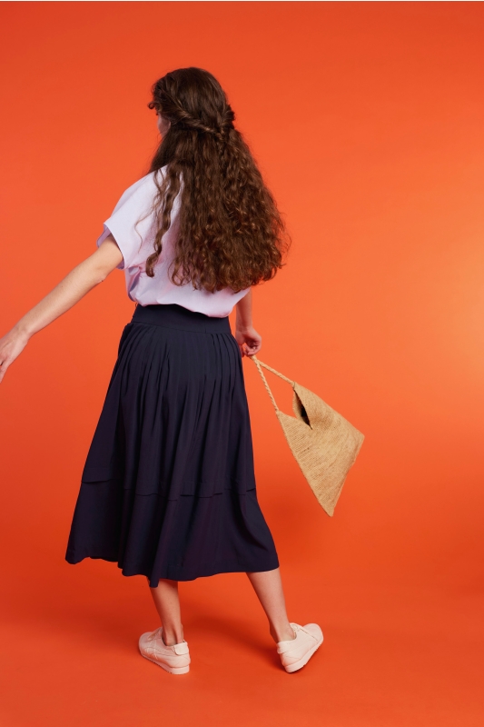 Trachtenrock-Leinen-marineblau-Kirchsee