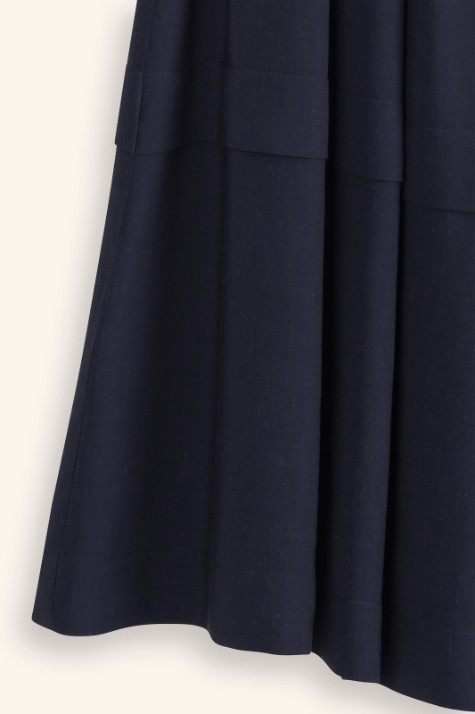 Trachtenrock-Leinen-marineblau-Kirchsee