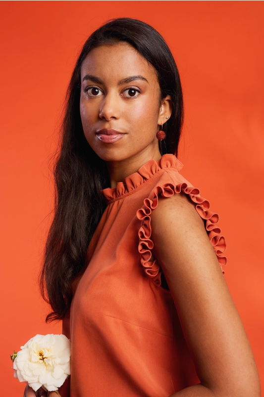 Trachtenbluse-Rueschen-aermellos-terracottarot-Iris