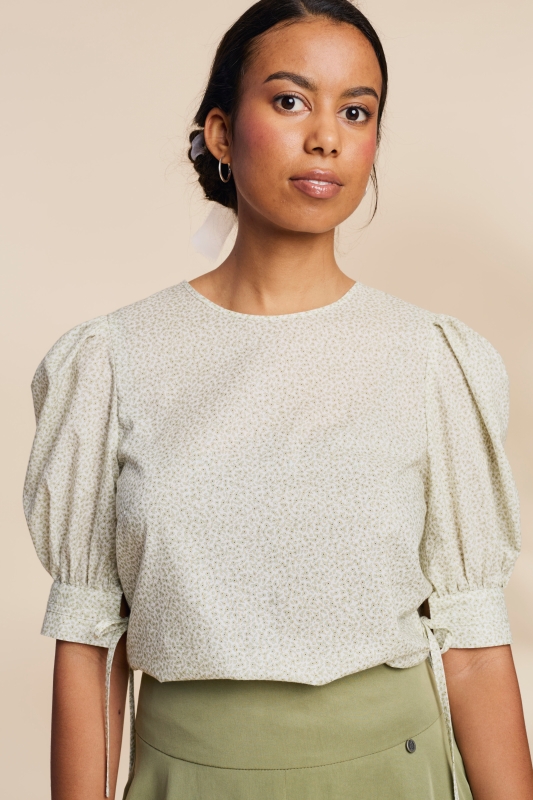 Bluse-Damen-Muster-gruen-Tula