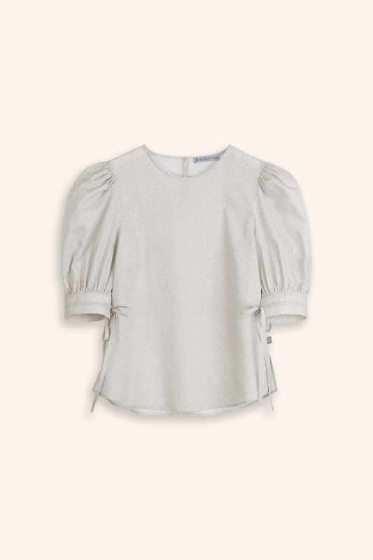 Bluse-Damen-Muster-beigegrau-Tula