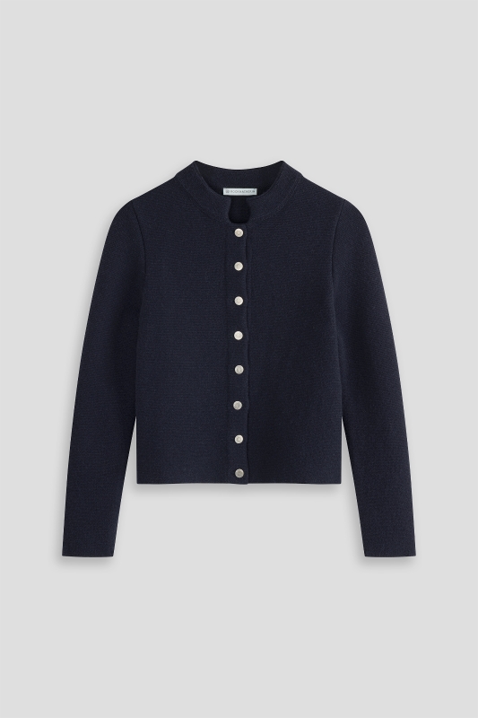 Trachtenjacke-Schurwollstrick-marineblau-Florentine