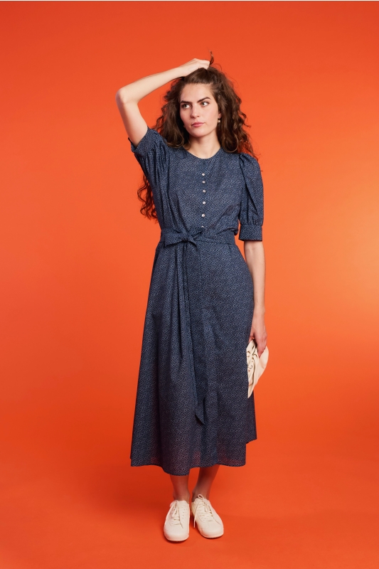 Trachtenkleid-Muster-marineblau-Tulipa